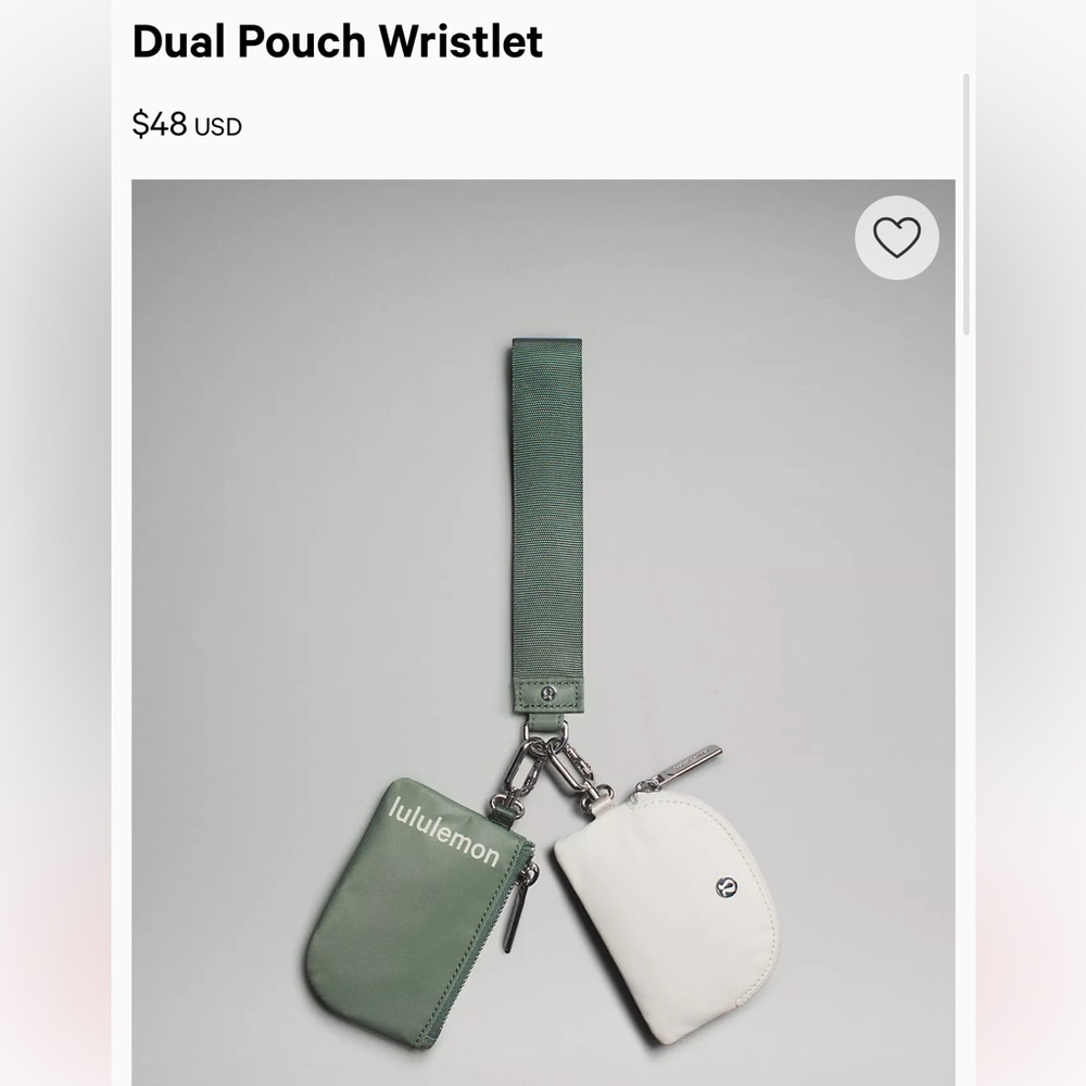 Lululemon NWT Dual Pouch wristlet